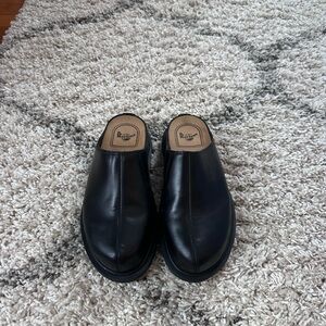 Dr. Martens SAN Black Leather Mules, Gender Inclusive